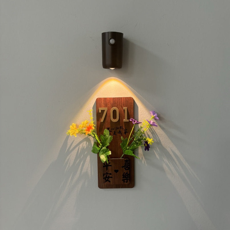Contemporary Industrial Rechargeable Magnetically Cylinder ABS LED Wall Sconce Lamp For Hallway