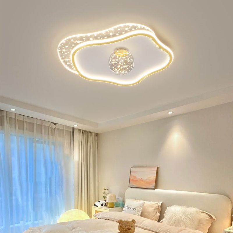 Contemporary Scandinavian Cloud Star Ball Hardware Acrylic LED Flush Mount Ceiling Light For Bedroom