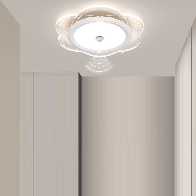 Contemporary Simplicity Iron Aluminum Flower Acrylic Shade LED Flush Mount Ceiling Light For Living Room