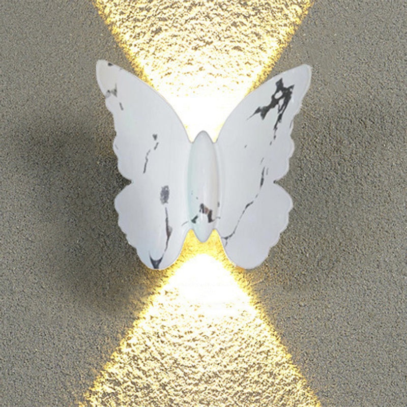 Contemporary Creative Waterproof Butterfly Aluminum LED Wall Sconce Lamp For Outdoor Patio