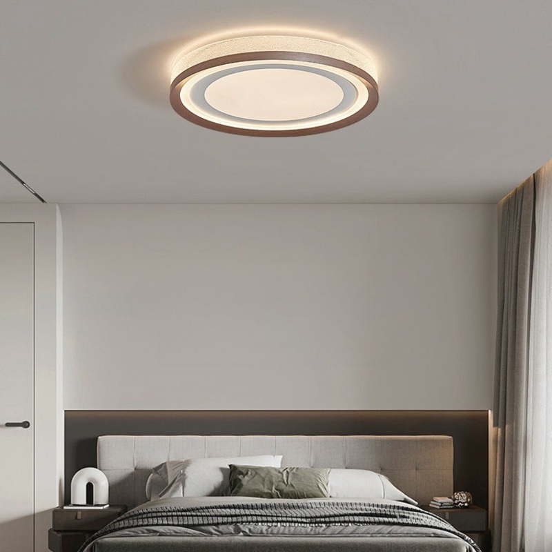 Contemporary Simplicity Round Iron Aluminum Acrylic LED Flush Mount Ceiling Light For Bedroom