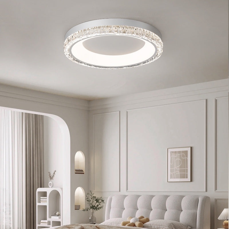 Contemporary Simplicity Hardware Acrylic Geometric Circle LED Flush Mount Ceiling Light For Bedroom