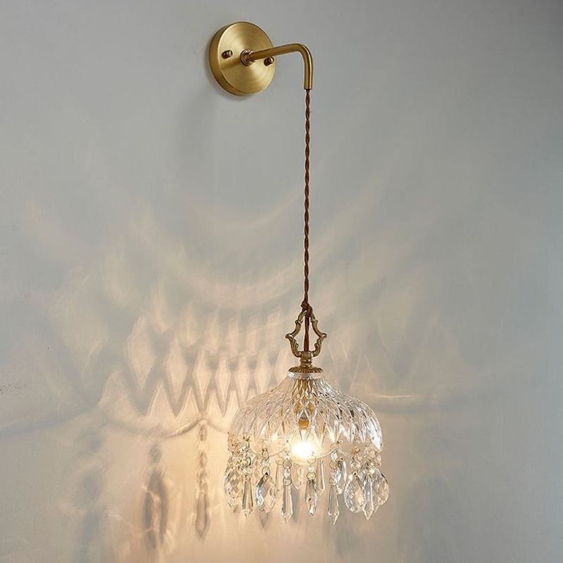 Contemporary Nordic Teardrop Iron Glass 1-Light Wall Sconce Lamp For Living Room