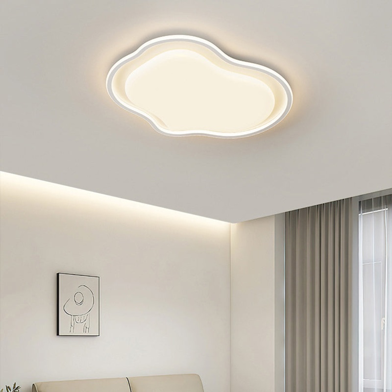 Contemporary Scandinavian Clouds Irregular Iron Acrylic LED Flush Mount Ceiling Light For Living Room