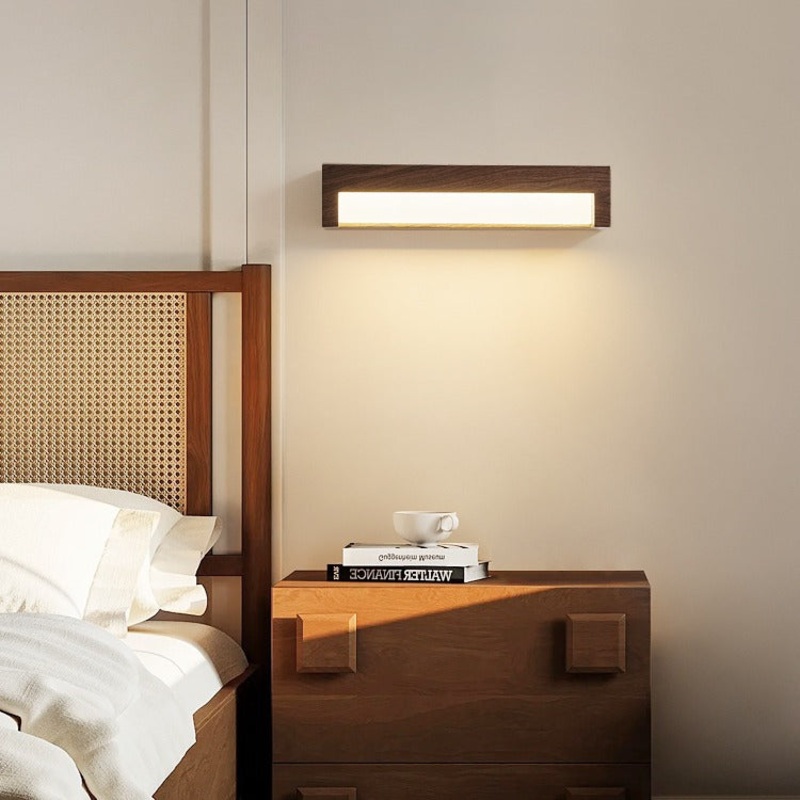 Contemporary Nordic Rectangular Iron Acrylic LED Wall Sconce Lamp For Living Room
