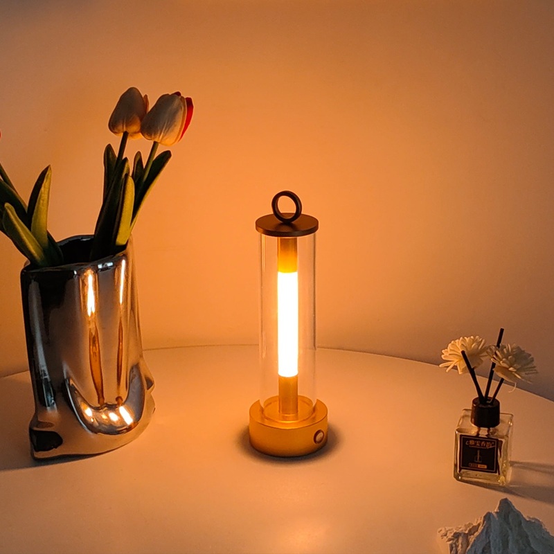 Modern Simplicity USB Rechargeable Column Hardware LED Table Lamp Night Light For Bedroom