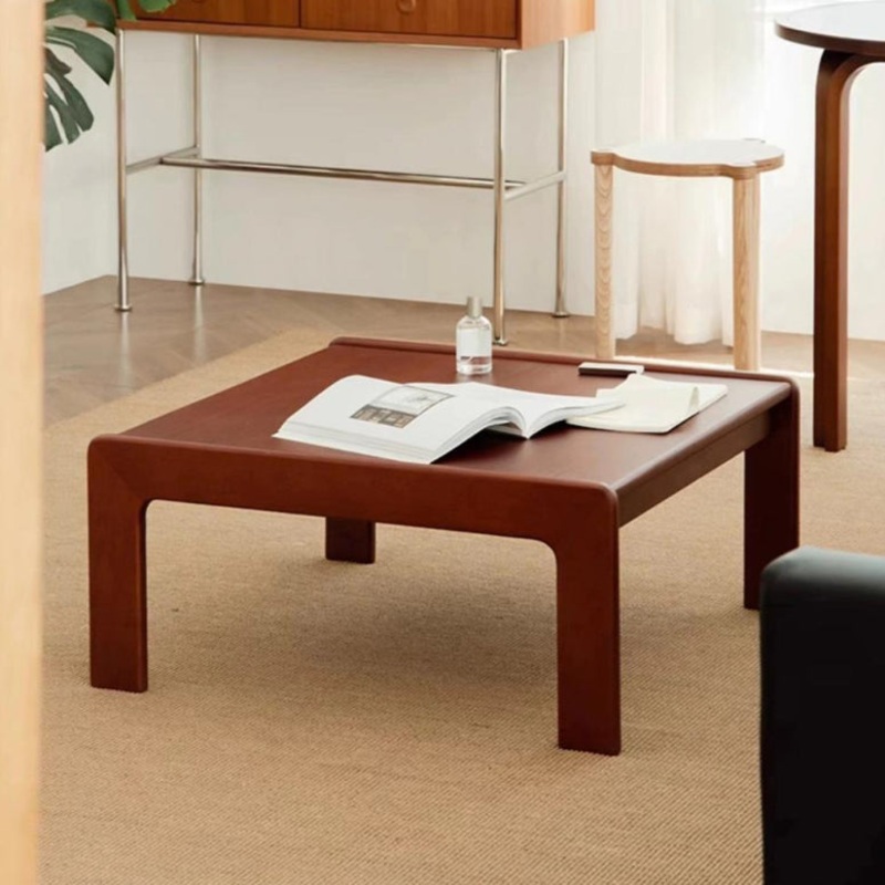 Traditional Chinese Square Solid Wood Coffee Table For Living Room