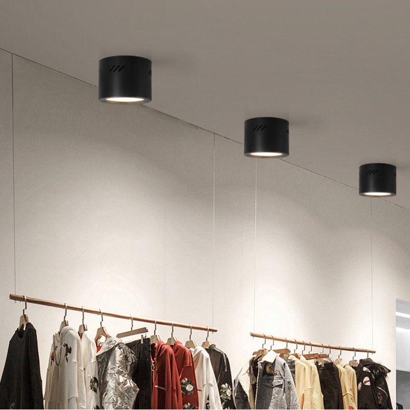 Modern Minimalist Aluminum PC Round Cylinder Spotlight LED Flush Mount Ceiling Light For Hallway