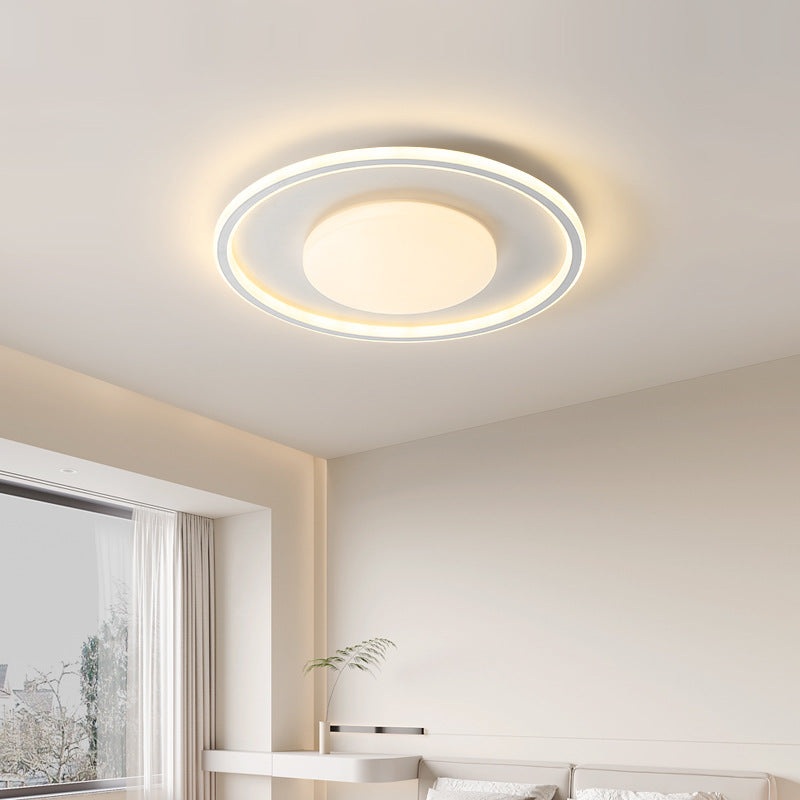 Contemporary Scandinavian Square Round Rectangle Iron Aluminum Silicone Acrylic LED Flush Mount Ceiling Light For Living Room
