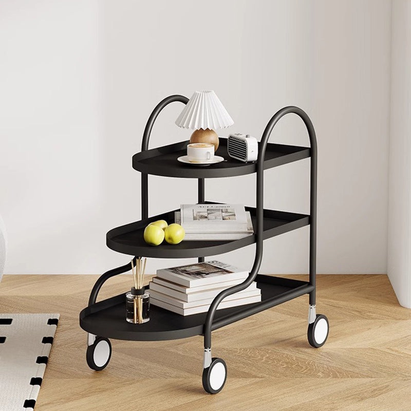 Modern Minimalist Rectangular Steel Side Table 3-Tier For Living Room