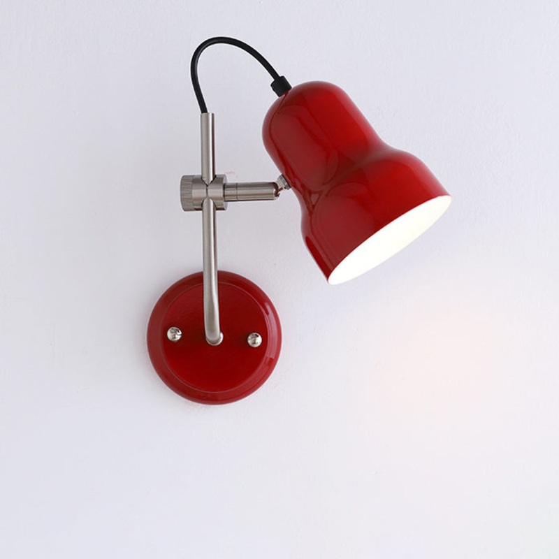 Contemporary Nordic Adjustable Angle Round Horn Shape Iron 1-Light Wall Sconce Lamp For Living Room