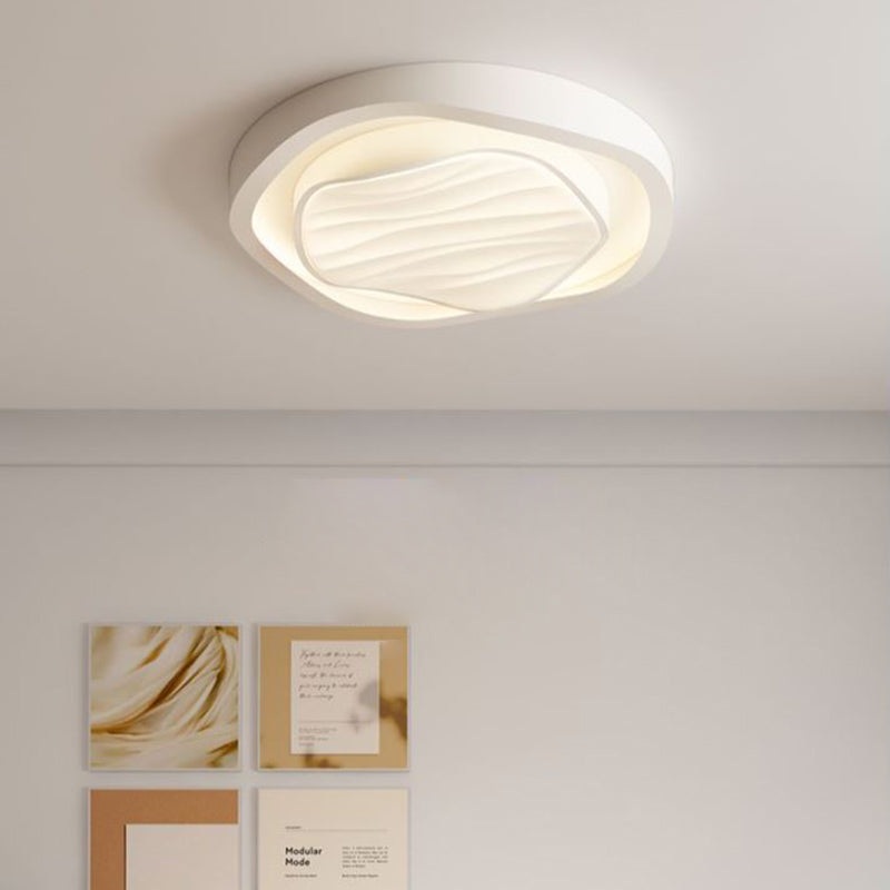 Modern Simplicity Pentagon Iron Acrylic LED Flush Mount Ceiling Light For Bedroom