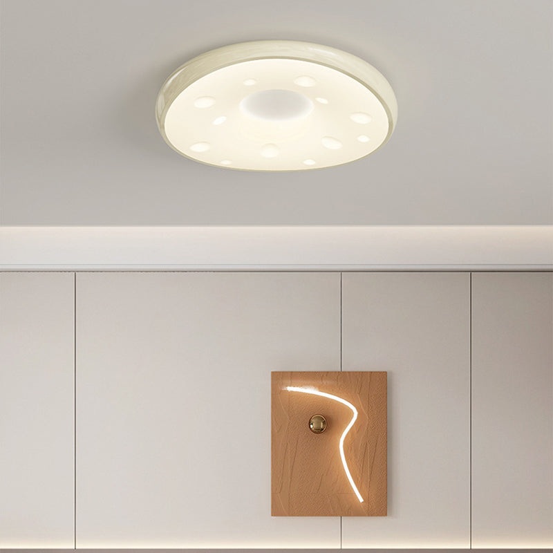 Modern Simplicity Oval Iron Acrylic LED Flush Mount Ceiling Light For Bedroom