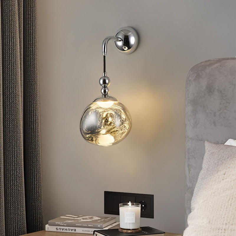Contemporary Nordic Lava Ball Acrylic Hardware LED Wall Sconce Lamp For Living Room