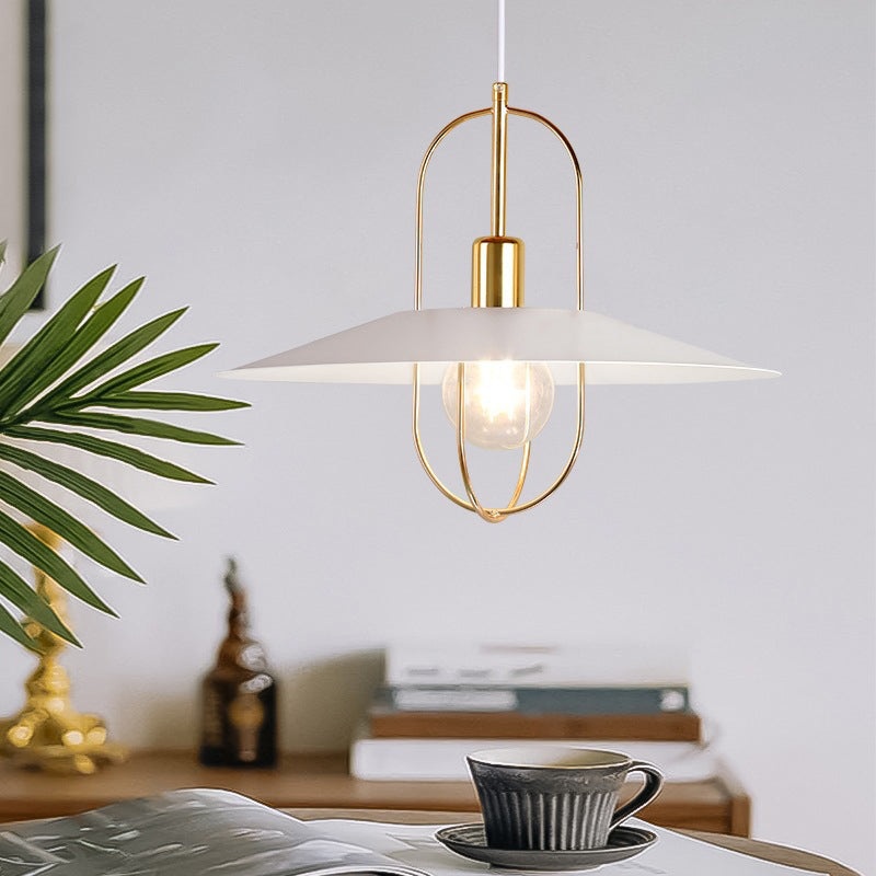 Contemporary Scandinavian Full Iron Lampshade 1 - Light Pendant Light For Dining Room
