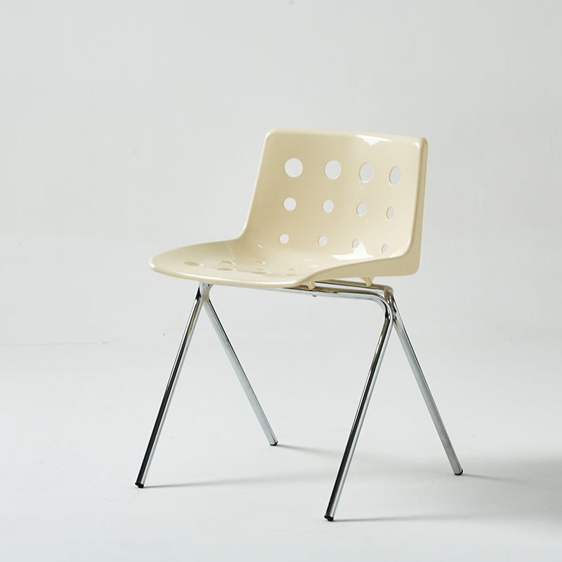 Contemporary Scandinavian PP Carbon Steel Rectangular Dining Chair Backrest For Dining Room